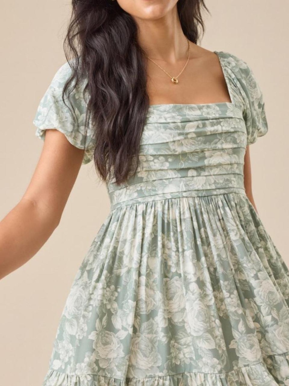 Altar’d State Collie Mini Dress in Sage Floral